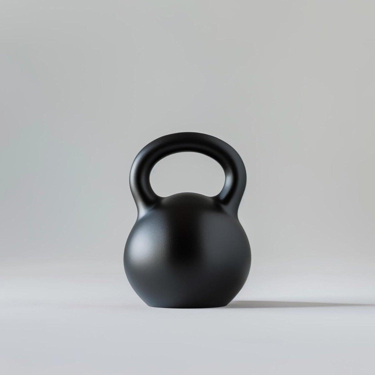 Fitvect 10 kg kettlebell med sort farve på en lysegrå baggrund